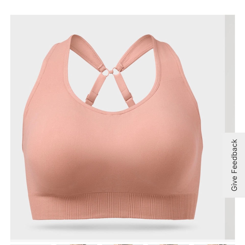 NWT Duluth | Armachillo Seamless Bra light pink racer back